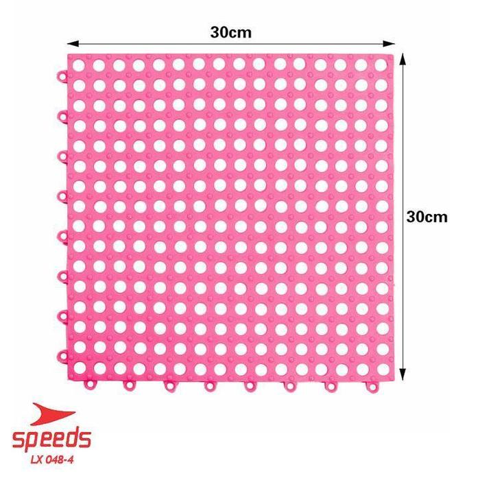 Gambar SPEEDS Karpet Anti Slip 30cmx30cm Polkadot Anti Licin Alas Kamar Mandi Bathroom 048-4 - Pink, 30 cm x 30 cm x 1 cm dari Calary Toys undefined Tokopedia