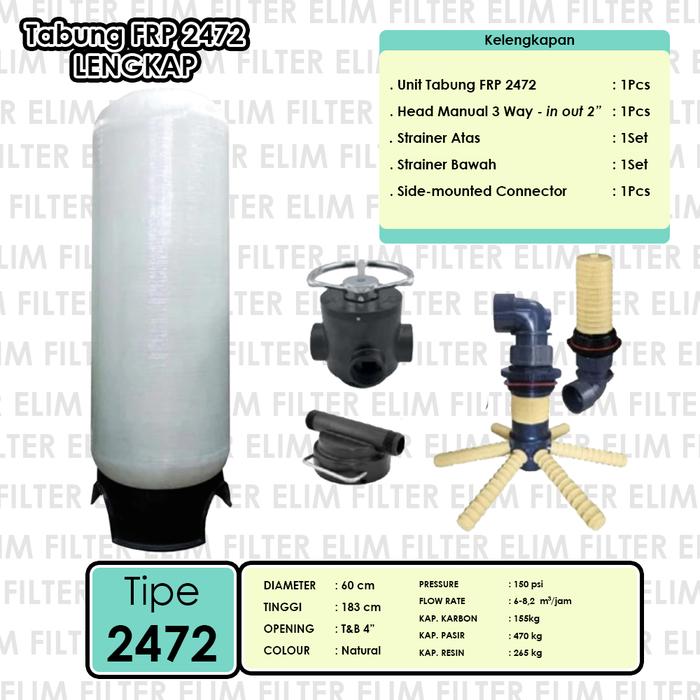 Jual Tabung Filter Air FRP 2472 - Tank Lengkap - Kota Surabaya - ELIM ...