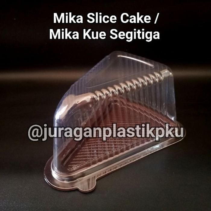 Gambar ( ISI 50 PCS ) Mika Plastik Slice Cake / Box Sliced Kue Tart Segitiga Bolu Tiramisu Coklat - Alas Coklat, Mika Slice Cake 50pc dari Juragan Plastik Pekanbaru undefined Tokopedia