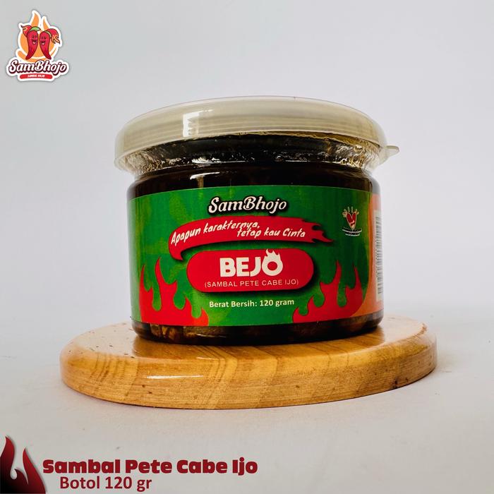 Gambar SamBhojo Sambal Pete Cabe Ijo (Bojo BEJO) Kemasan Botol 120 gr dari SamBhojo Sambal Viral undefined Tokopedia