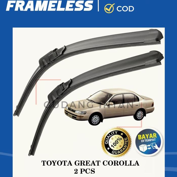 Gambar Wiper Frameless Full Karet Anti Baret Toyota Great Corolla 1 Set Blade Kaca - Great Corolla 20+18 dari Gudang Intan_NEW undefined Tokopedia