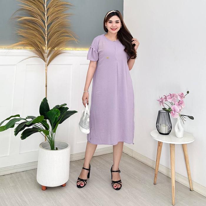 Gambar Silvia Dress  Baju Wanita Daster Remaja Busui Kekinian Santai - DN lilac, ALLSIZE dari galeri kangen undefined Tokopedia