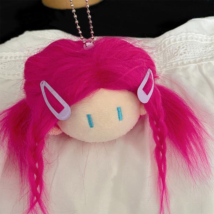 Gambar Vinnatsu Gantungan Kunci DIY Hairstyle Ugly Girl Plush Doll Gantungan Kunci Rambut Boneka Lucu Cute Doll Pendant  Hadiah - red dari Vinnatsu official Kab. Tangerang Tokopedia
