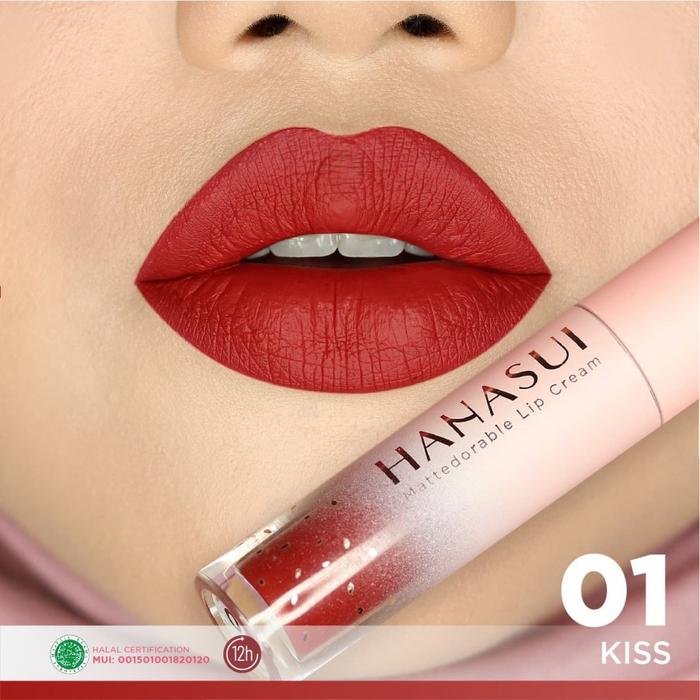 Gambar [ HANASUI ] Lip Cream Mattedorable Matte Nude Boba Lipstick BPOM - 01 Kiss dari Gudang Sehat Store undefined Tokopedia