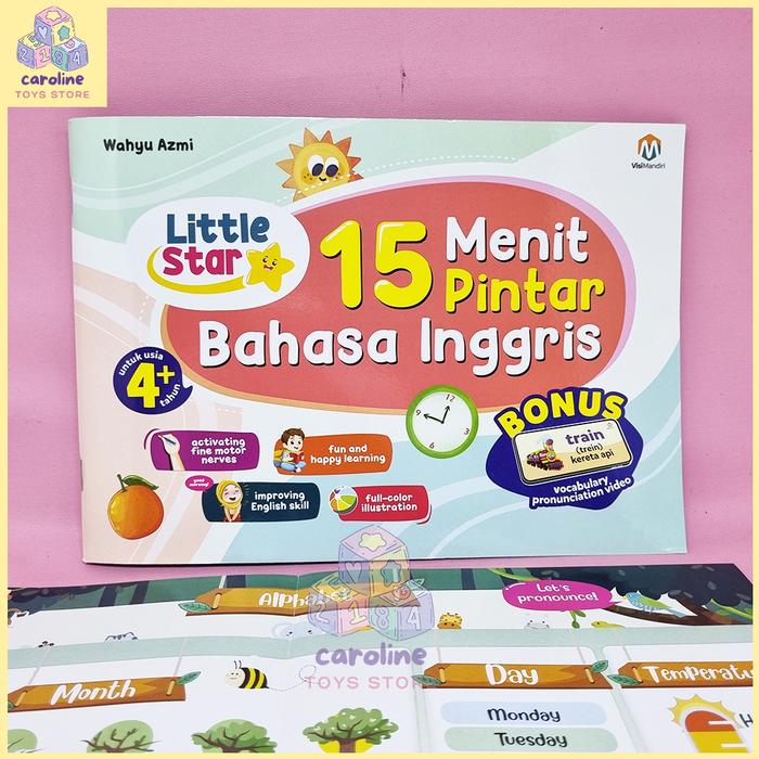 Gambar Buku Belajar Bahasa Inggris Little Star 15 menit Pintar Bahasa Inggris Free Video dan Poster Edukasi dari Caroline Toys Store undefined Tokopedia