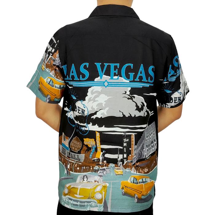 Gambar Kemeja Pria Lengan Pendek Kasual Hitam Biru Motif Las Vegas Vintage Distro Santai Baju Kerah Piyama Rayon Corak Printing Atasan Cowok Casual Keren Nyaman Hitam Biru Lembut - Hitam, M dari Andy.Collections undefined Tokopedia