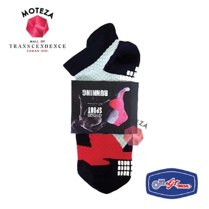 Gambar Kaos Kaki Pria Olahraga Fitness Gym - GT Man - RUNNING SPORT Series Kaus - Merah Hitam dari Moteza Indonesia undefined Tokopedia