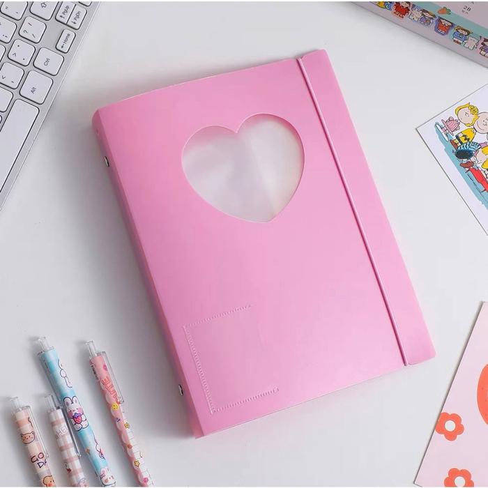 Gambar [HARU] Heart Hard Case / Binder Photocard A5 6 ring / A5 KPOP Album Photocard PC - Binder Pink dari Haru.collections undefined Tokopedia