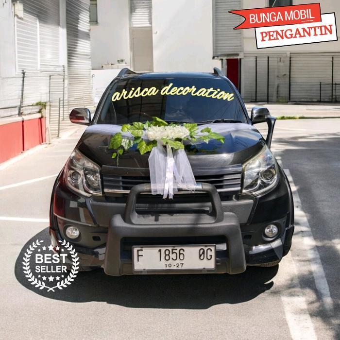 Gambar BUNGA MOBIL PENGANTIN / KAP MOBIL PENGANTEN / PITA MOBIL PENGANTIN / BUNGA MOBIL PENGANTIN MEWAH / PERNIKAHAN WEDDING CAR / TILE KARANGAN / BUNGA HIAS MOBIL MURAH CANTIK DEKORASI MOBIL AVANZA RUSH FORTUNER CRV  JAZZ ARISCA193VZ Biru - Putih - Putih dari Irnanto Widodo undefined Tokopedia
