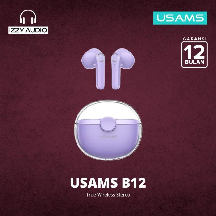 Gambar USAMS Original True Wireless Bluetooth Earphone TWS BU12 Mini Earbuds Stereo earphones Bass headset Sport gaming headphone Earbud Headphones Telepon - ungu dari Izzy Audio undefined Tokopedia
