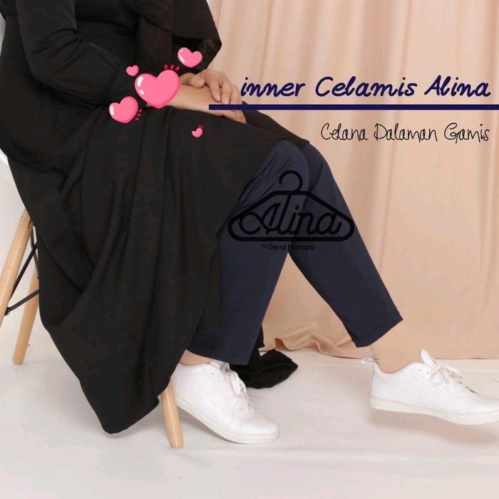 Gambar Celamis Alina Extra Jumbo Wanita Muslimah - Daleman Gamis Perempuan - Inner Pants Dalaman Panjang Jubah Cewek Nyaman Murah Adem Celana Legging - Navy, Extra Jumbo dari MyHijabiie undefined Tokopedia