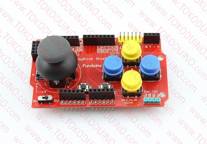Gambar ARDUINO JOYSTICK SHIELD GAMEPAD SHIELD FOR CONTROL ARDUINO UNO, MEGA dari Tokoduino Official undefined Tokopedia