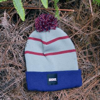 Jual POM Beanie Grey Navy - Kota 