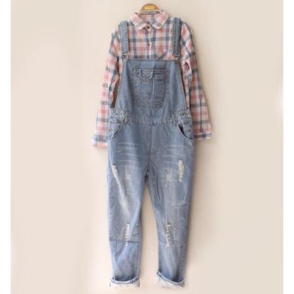 Jual jumpsuit overall jeans boyfriend 