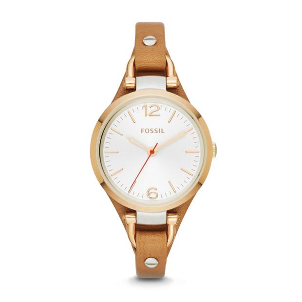Tangan Wanita Georgia Tan Leather Watch 