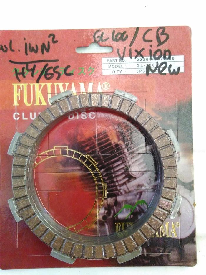 Gambar KAMPAS KOPLING VIXION NEW, GL 100, CB 100 MERK FUKUYAMA dari Riva Jaya Motor undefined Tokopedia