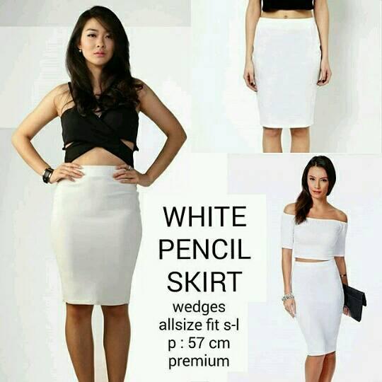 white pencil skirt