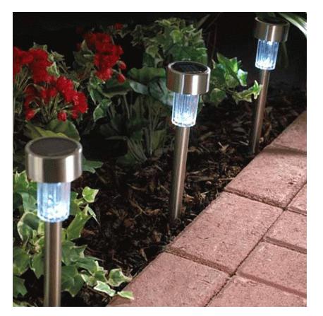 Gambar Lampu Taman Tancap bahan tiang Stainless Solar Power tenaga surya dari YeoMart undefined Tokopedia