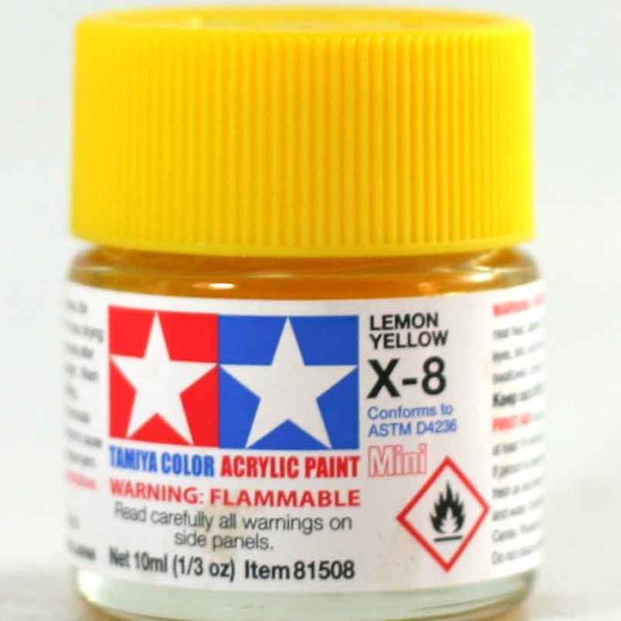 Gambar tamiya acrylic X-8 Lemon Yellow ( cat gundam model kit) dari 59garage undefined Tokopedia