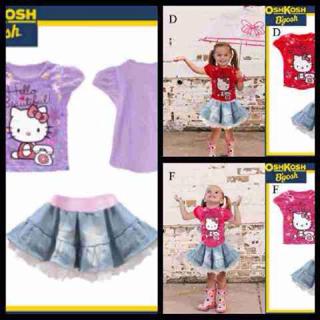 Jual set Oshkosh denim rok Purple 