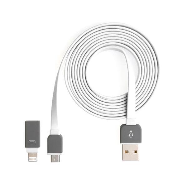 Jual Mediatech Kabel Micro USB iPhone Lighting Adaptor Putih