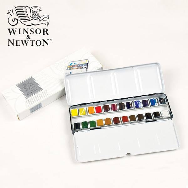 Jual Winsor & Newton Professional Water Colour Metal 24 Half Pans - Kota Surabaya - Lix Art Supplies | Tokopedia