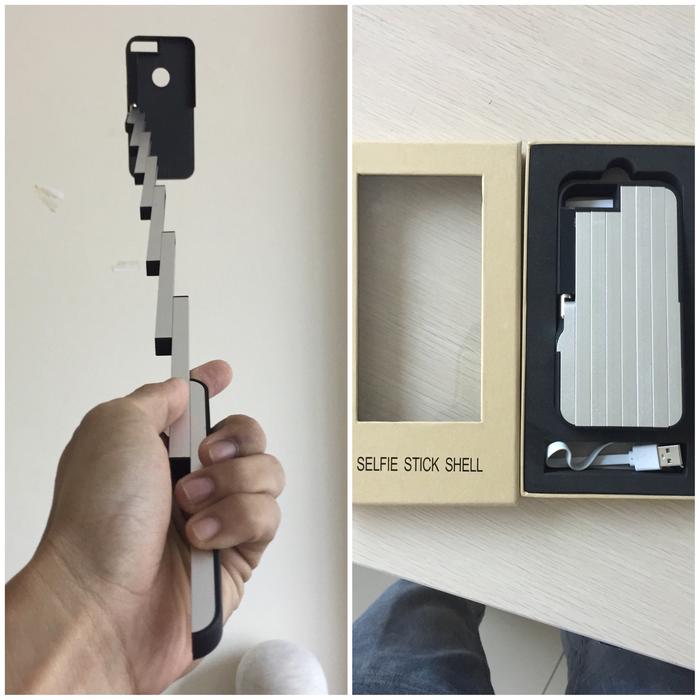 Jual casing tongsis selfie stick case iphone 6/6s with tomsis