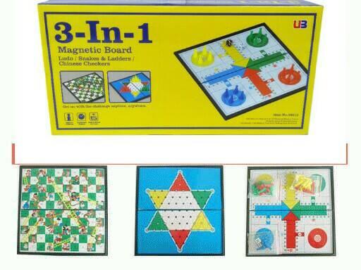 Gambar Magnetic Board Game 3 in 1 - Ludo, Ular Tangga, Halma / Catur China dari JOFALIN-SOUVENIR undefined Tokopedia