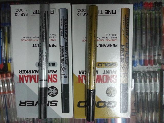 Gambar SPIDOL SNOWMAN MARKER SILVER / GOLD (EMAS) KECIL / SNOWMAN PAINT MARKE - gold dari OK-Mart undefined Tokopedia