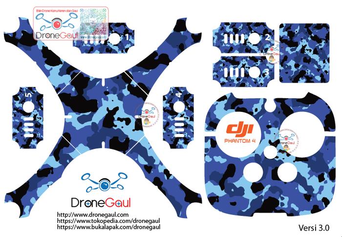 Jual Sticker Drone dji Phantom Loreng Biru Jakarta Utara