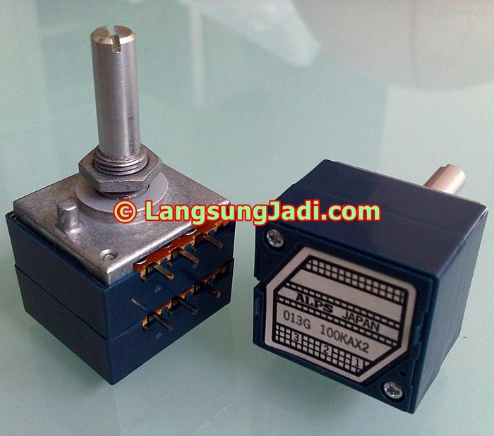 Jual ALPS RK27 Blue Velvet 100kAx2 stereo potentiometer potensio - Kab ...