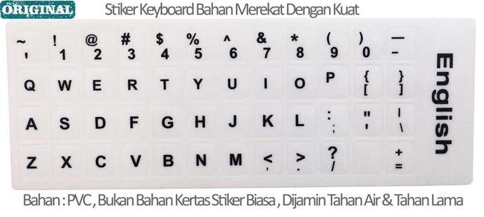 Gambar Stiker Sticker English Keyboard Layout White For Laptop dari Comzone Online R16 undefined Tokopedia