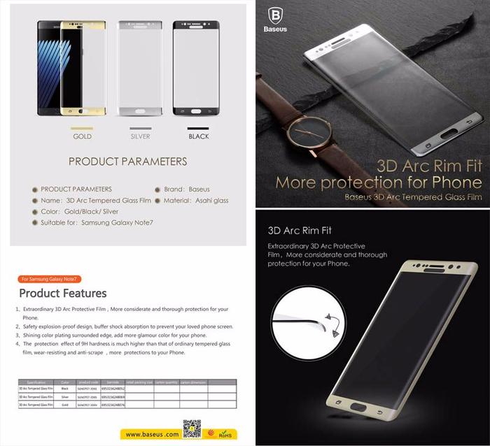 Jual Baseus Full Curved Tempered Glass Samsung Galaxy Note