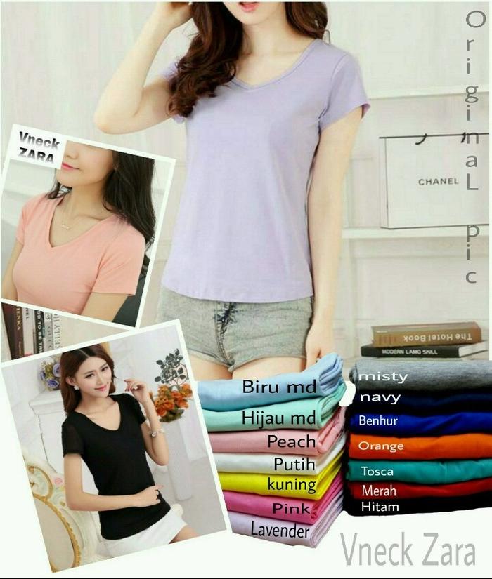 Jual T-Shirt V - Neck Zara - Jakarta 