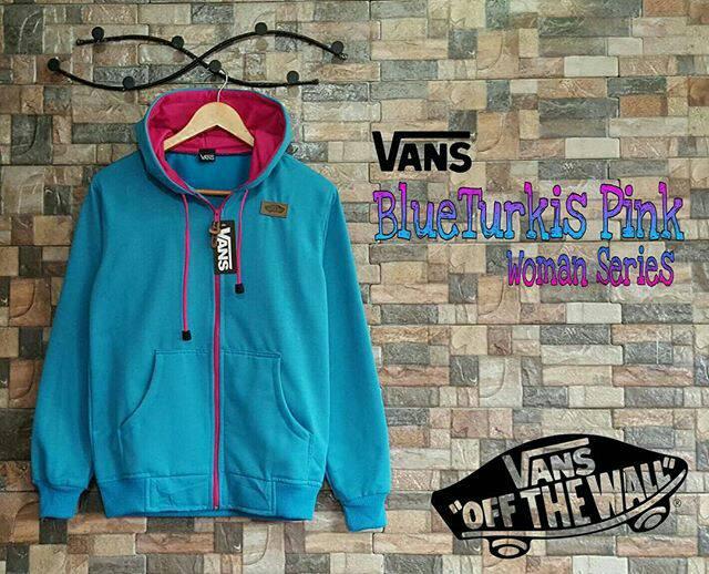 vans blue hooded jacket