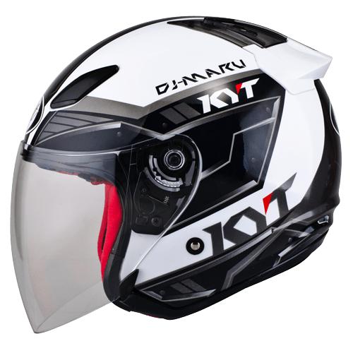 Jual Helm KYT DJ Maru Motif White Black 
