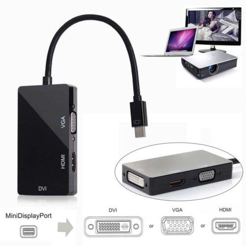 Jual Thunderbolt Mini Display Port To HDMI VGA DVI Converter Cable