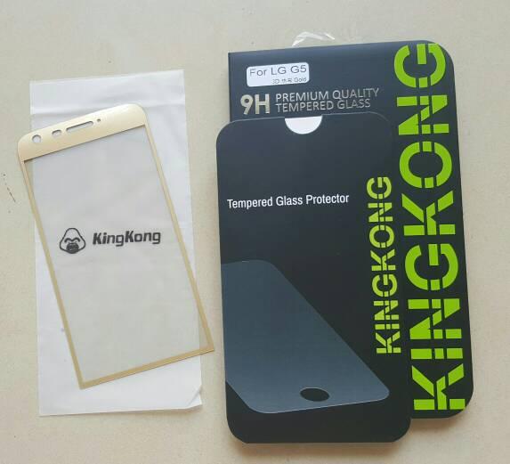 Jual KINGKONG LG G5 Curved 3D Gold Melengkung Super Tempered Glass