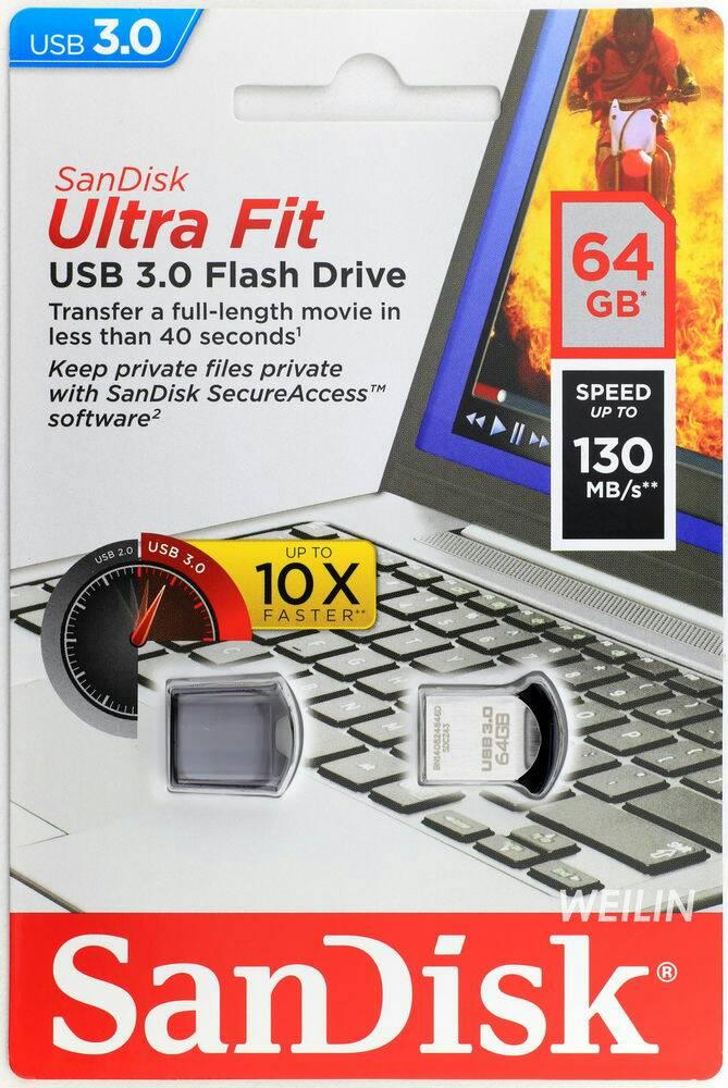 SanDisk Flash Drive CZ43 Ultra Fit 64GB USB Flashdisk Flash Disk di  Raja Storage Tokopedia