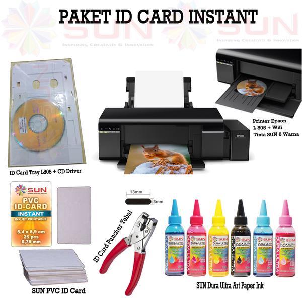 Jual Paket Usaha Id Card Instan Printer Epson L805 Wifi Sun Art Paper Ink Kota Surabaya Sun Indonesia Tokopedia