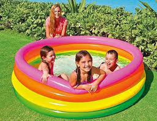 Gambar Kolam Renang Anak 4 Ring Sunset Glow Pool Swim - INTEX 56441 dari Gardin Family undefined Tokopedia