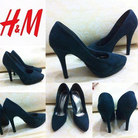 Jual H\u0026M SUEDE GREEN HEELS - Kota 