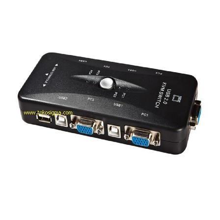 KVM Switch 4 Input 1 Output Plug and Play 4 Ports VGA Iron Shell KVM Switch USB2.0 Computer Host Accessory KVM Switch 4 Input 1 Output Plug and Play 4 Ports VGA Iron Shell KVM Switch USB2.0 Computer Host Accessory