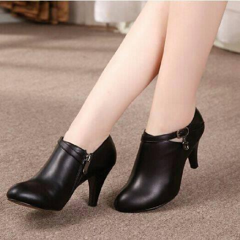 Jual High Heel Heels Wanita Boot Hitam 