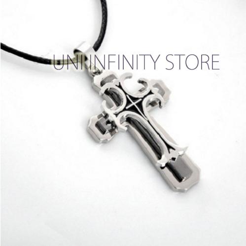 Jual JWNE0124Black Kalung Salib Pria 