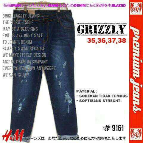 Jual grizzly ripped jeans superbigsize 
