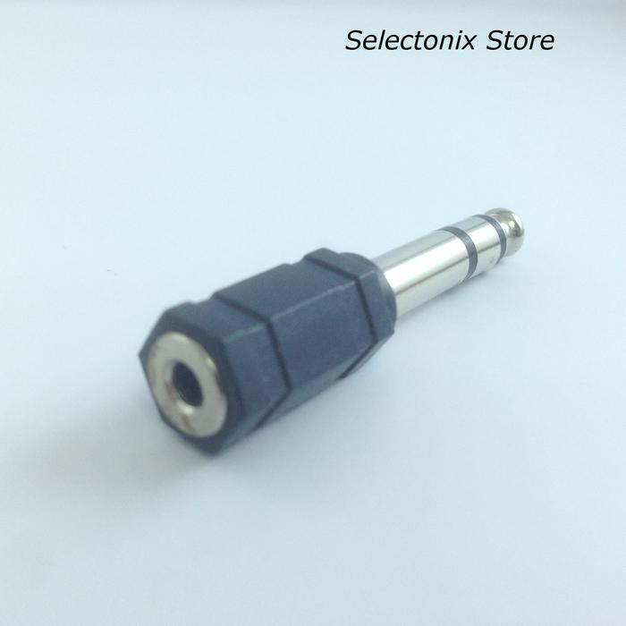Jual Socket 3.5mm to Stereo Plug 6.35mm 