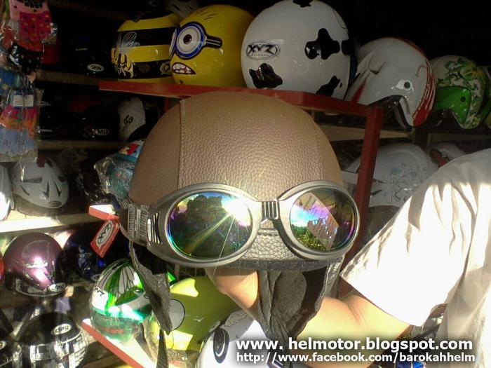 Jual helm Vespa Kulit Coklat Bantul Helm Vespa Tokopedia