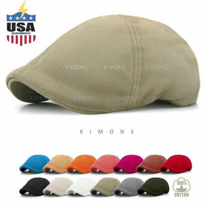 topi pet dewasa newsboy cap ped polos 