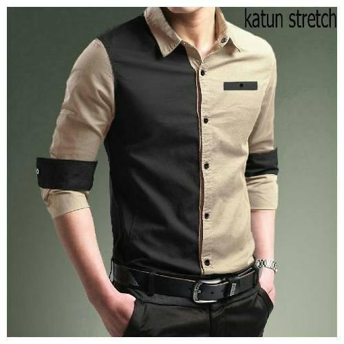 slim fit | Hem cowok casual murah 